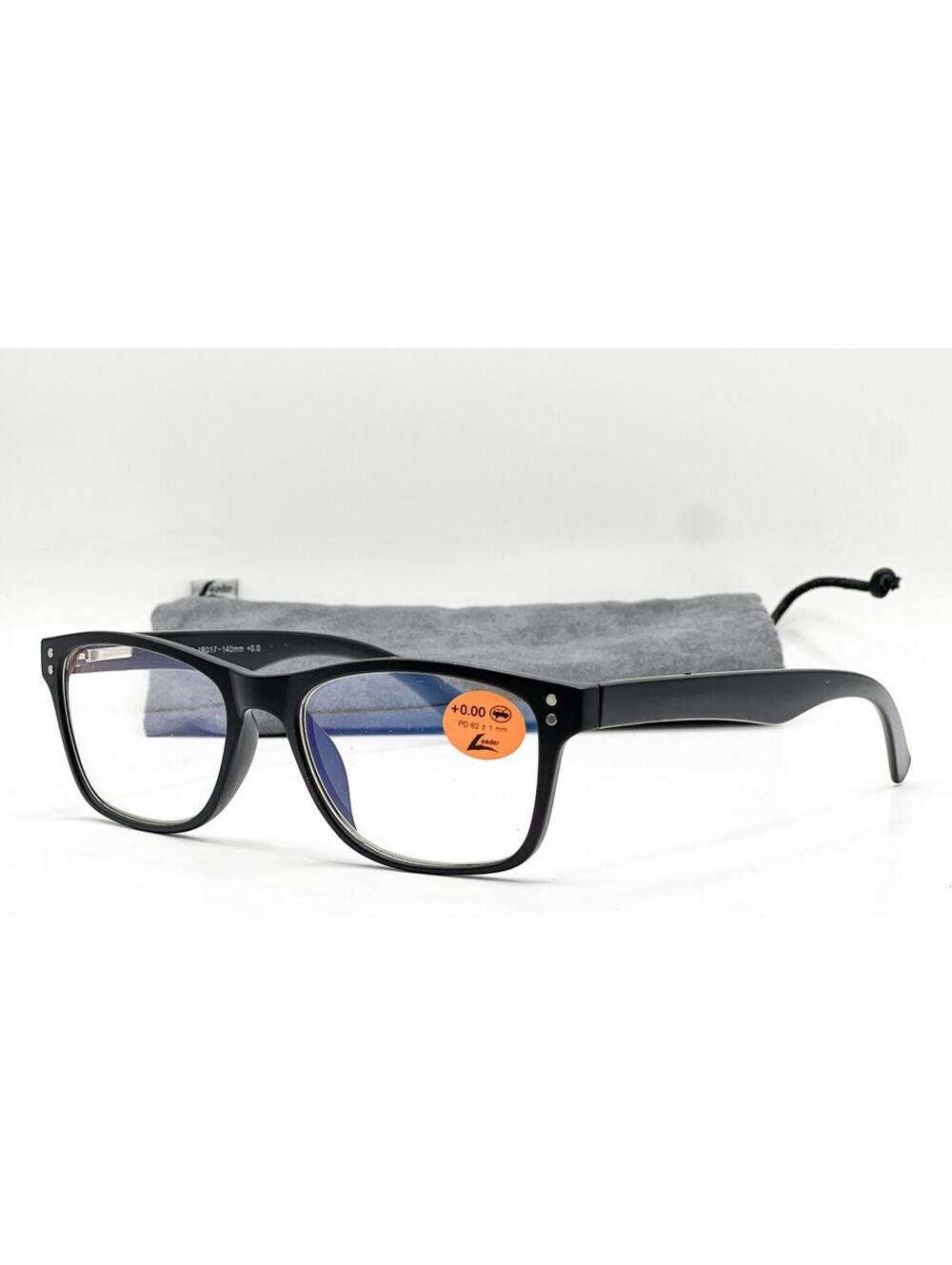 Leader 225223000 Matte Black Safety Authentic Eyeglasses 49-17-140